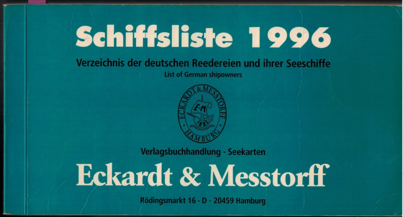 Die Deutsche Schiffsliste 1996 (1 St.) Eckardt & Messtorff
